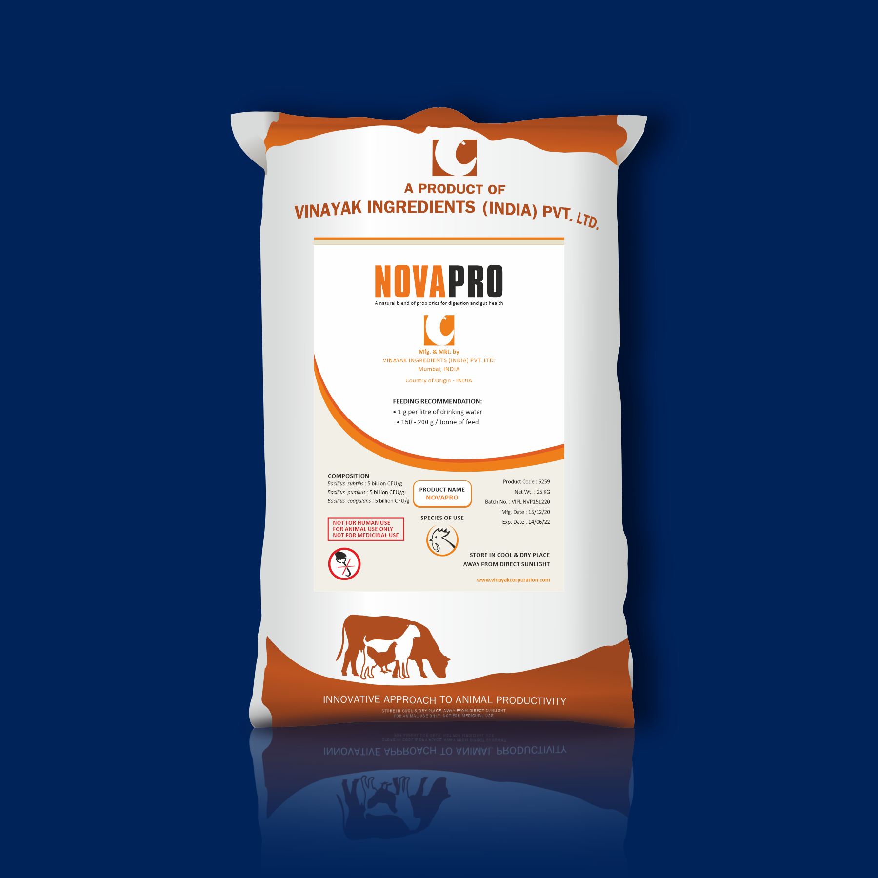 NOVAPRO - Improve guthealth and immune system in poultry - Probiotic Growth promoter in Poultry